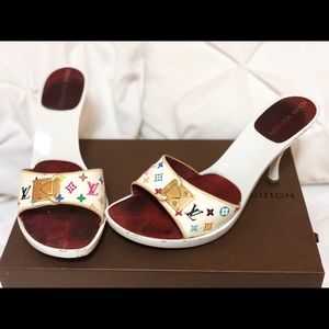 Authentic Louis Vuitton Multicolor heels size 37